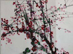 1980年黄永玉为《美洲华侨日报》所作“红梅图”